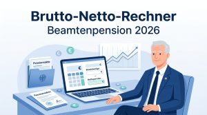 Mehr über den Artikel erfahren Pensionsrechner für Beamte 2026: Netto-Pension nach Besoldungsgruppe berechnen