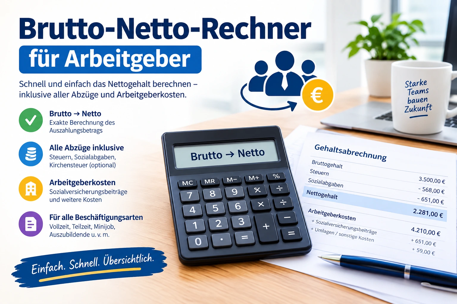 Du betrachtest gerade Brutto-Netto-Rechner für Arbeitgeber