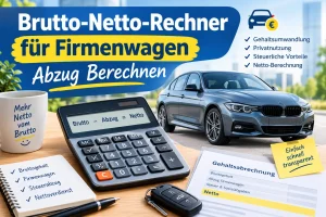 Mehr über den Artikel erfahren Brutto-Netto-Rechner für Firmenwagen: Abzug Berechnen