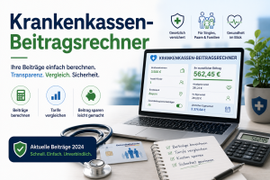Mehr über den Artikel erfahren Krankenkassen-Beitragsrechner 2026: So viel zahlen Sie für Kranken- und Pflegeversicherung