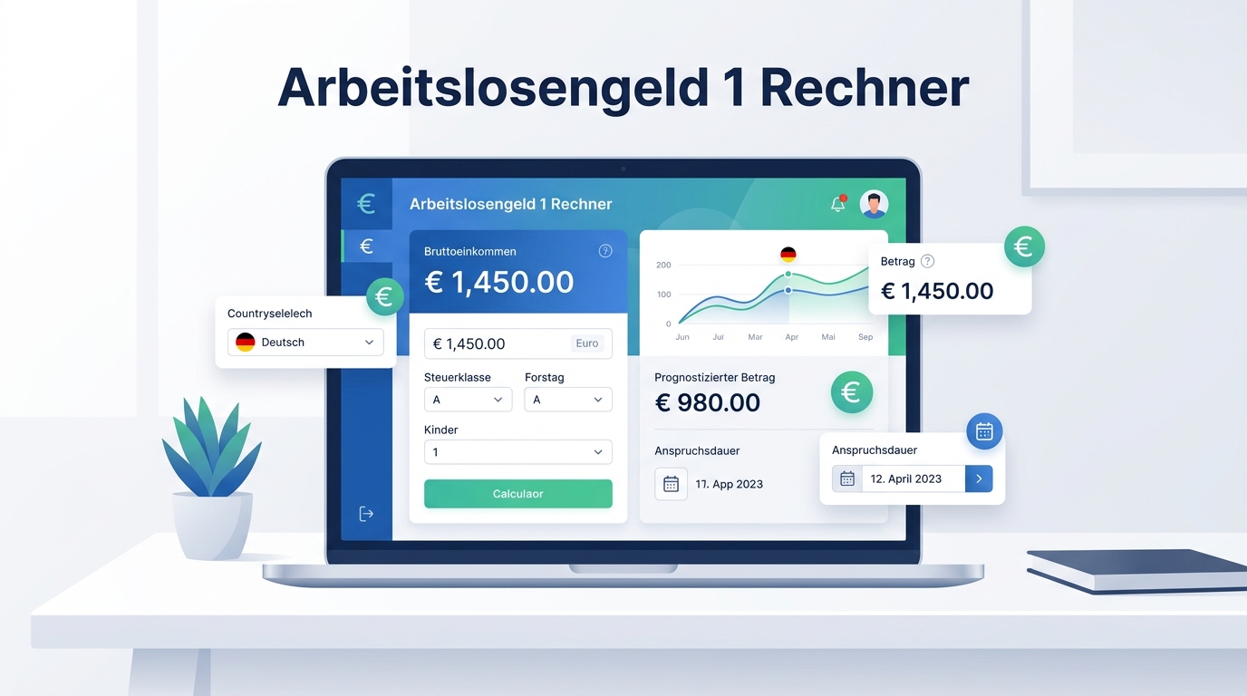 Arbeitslosengeld 1 Rechner 2026 | ALG I Berechnung 1 Du betrachtest gerade Arbeitslosengeld 1 Rechner 2026 | ALG I Berechnung